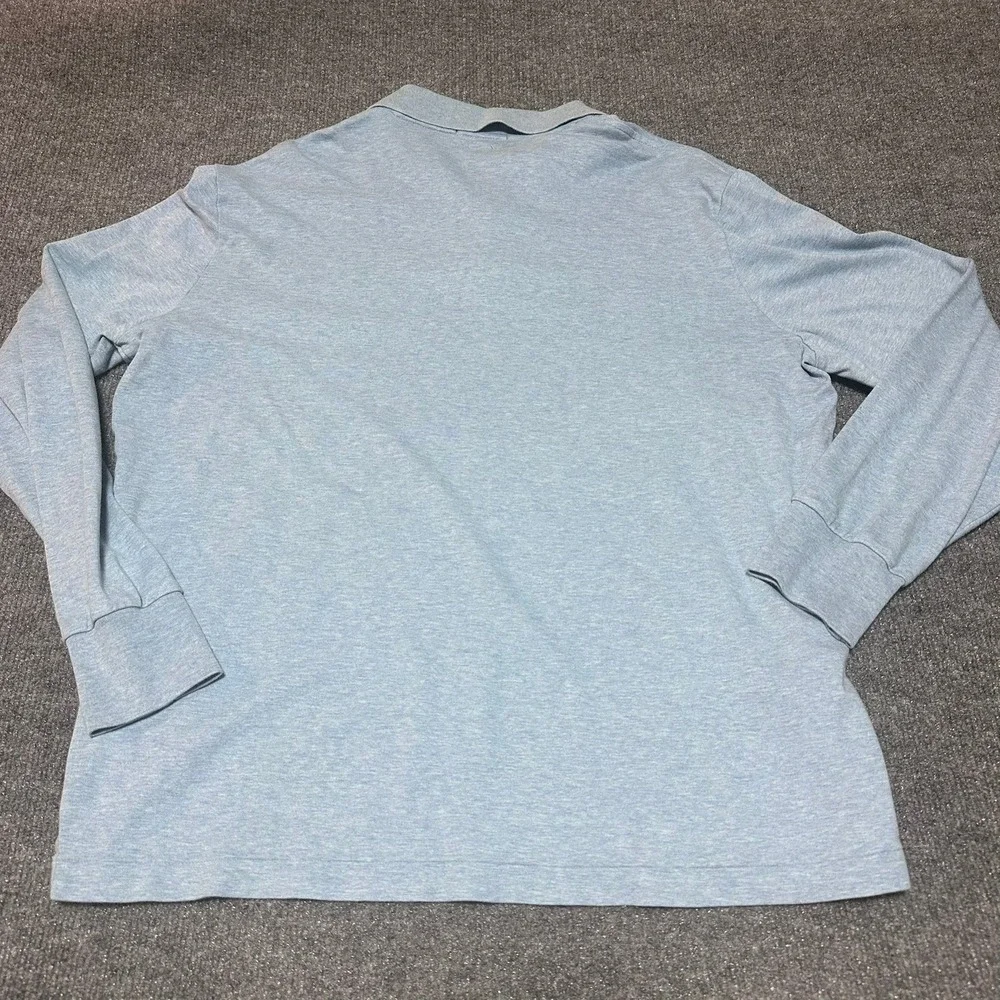Polo Ralph Lauren Mens Blue Long Sleeve Classic Fit Polo Shirt Large
